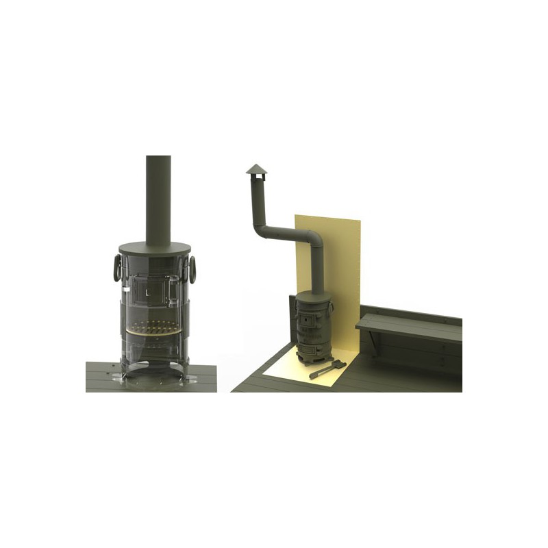 AAA gas plastic truck model + 1/35 shelter | Scientific-MHD