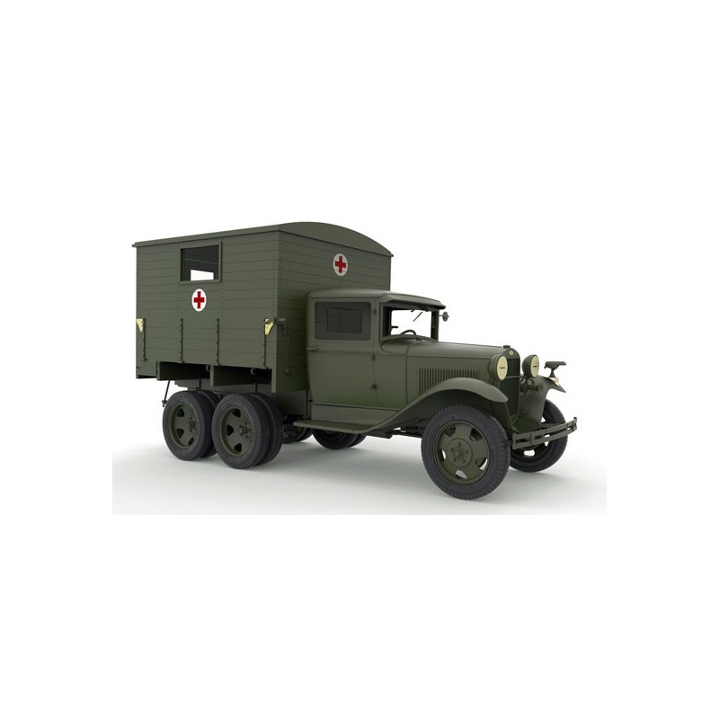 AAA gas plastic truck model + 1/35 shelter | Scientific-MHD