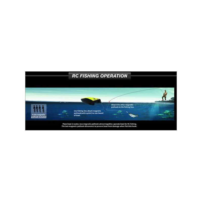 Builder for Radiochered Boat Boat Boat RTS yellow/black | Scientific-MHD