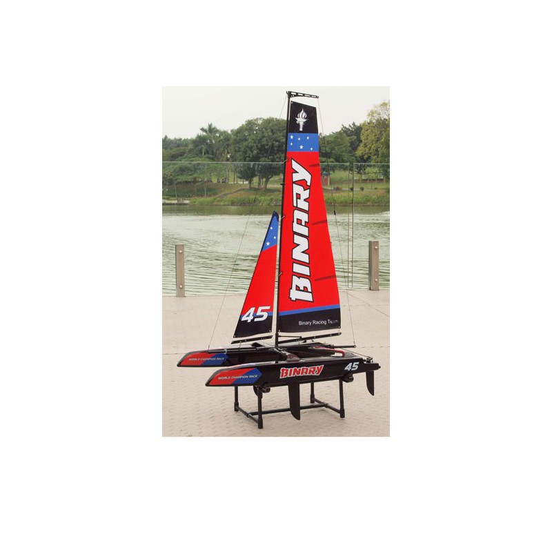 RTS red catamaran radio -controlled sailboat | Scientific-MHD