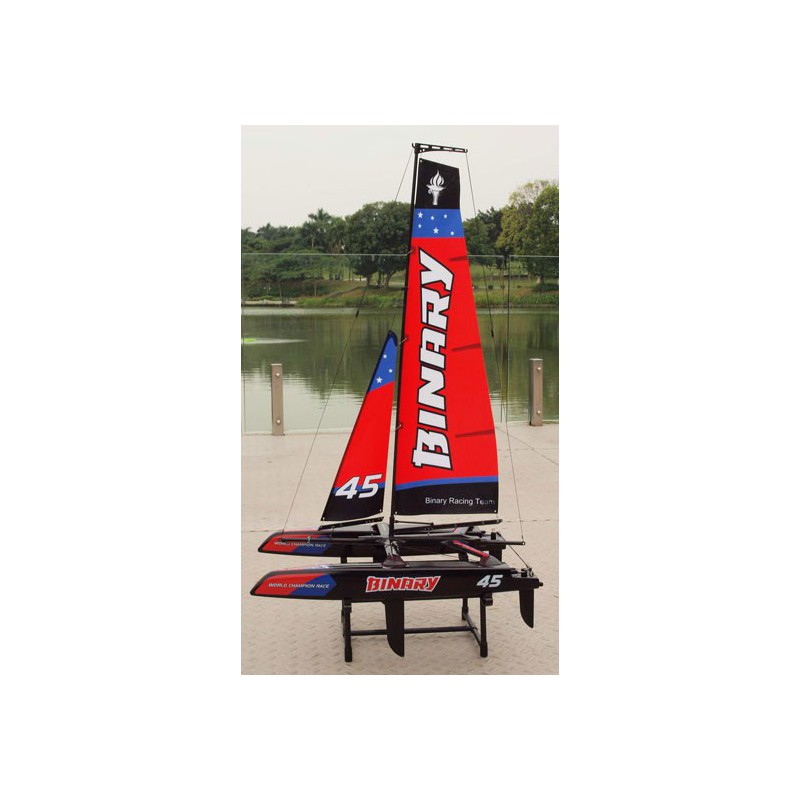 RTS red catamaran radio -controlled sailboat | Scientific-MHD