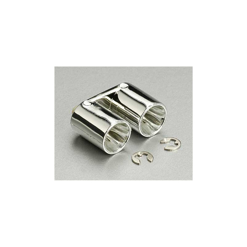 Radio -controlled car accessories exhaust exit. Double chrome | Scientific-MHD