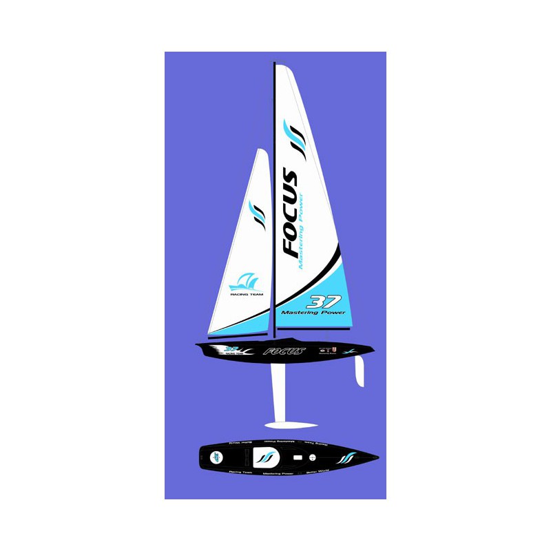 Focus Yacht 1m RTS 2,4GHz Blue Radiocus sailboat | Scientific-MHD