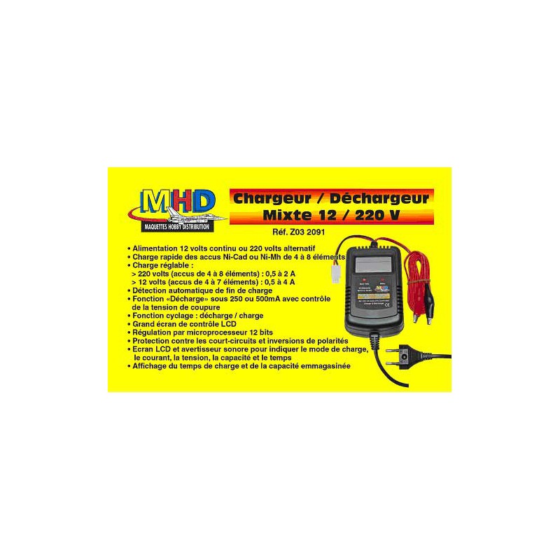 Charger for accused for radiocomanded device 12-220V Decolient charger | Scientific-MHD