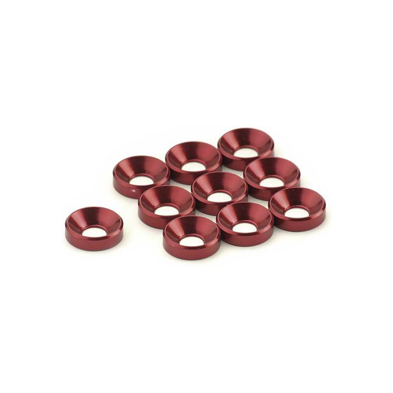 Radio -ups accessories 10 aluminum rings 5 ​​mm red | Scientific-MHD