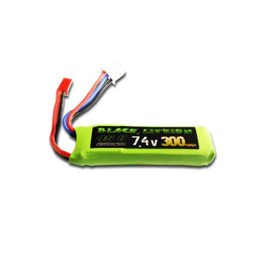 Lipo bati for radio -controlled lipo black lithium 300MAH 45C 2S | Scientific-MHD