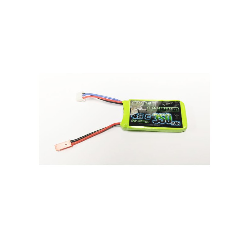 Lipo bati for radio controlled lipo black lithium 350mAh 45c 2s | Scientific-MHD