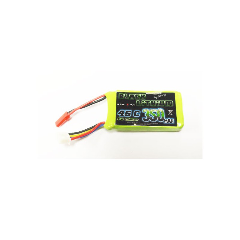 Lipo bati for radio controlled lipo black lithium 350mAh 45c 3s | Scientific-MHD