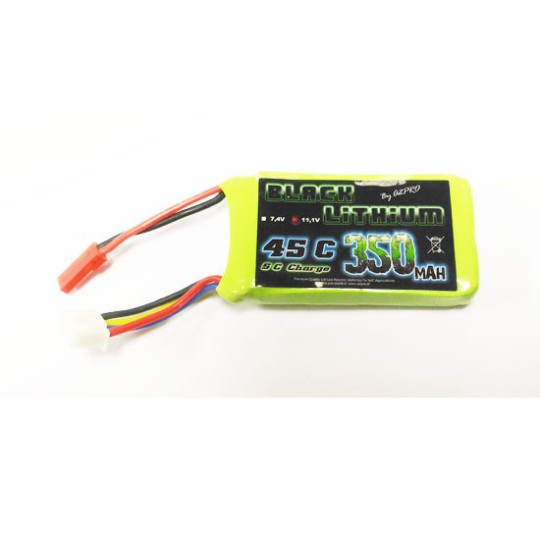 Lipo bati for radio controlled lipo black lithium 350mAh 45c 3s | Scientific-MHD