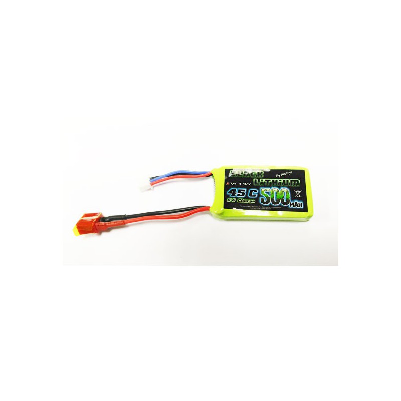 Lipo bati for radio -controlled lipo black lithium 500mAh 45c 2s | Scientific-MHD
