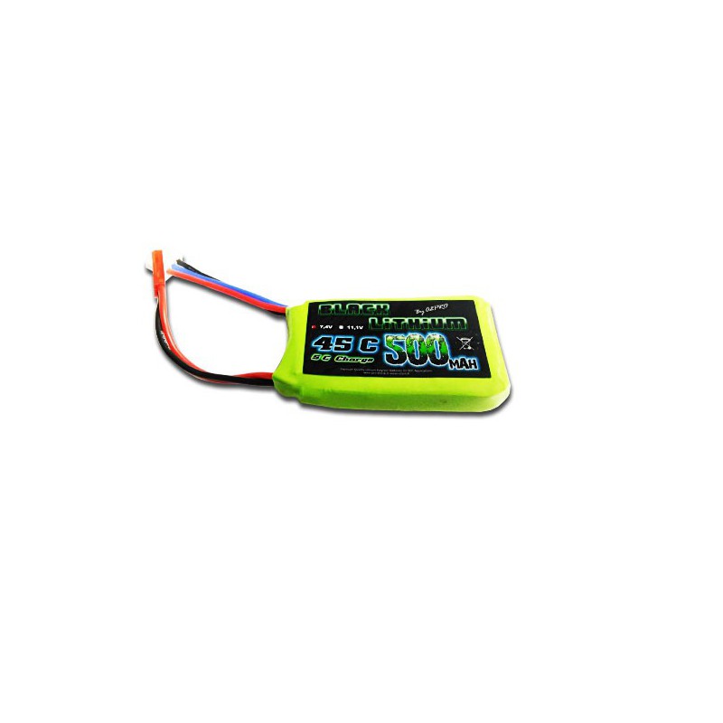 Lipo bati for radio -controlled lipo black lithium 500mAh 45c 2s | Scientific-MHD