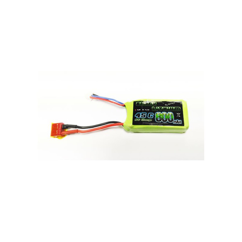 Lipo bati for radio controlled lipo black lithium 800mAh 45c 2s | Scientific-MHD