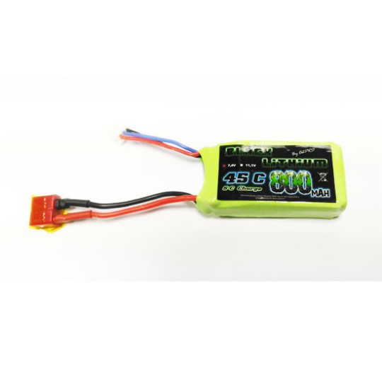 Lipo bati for radio controlled lipo black lithium 800mAh 45c 2s | Scientific-MHD