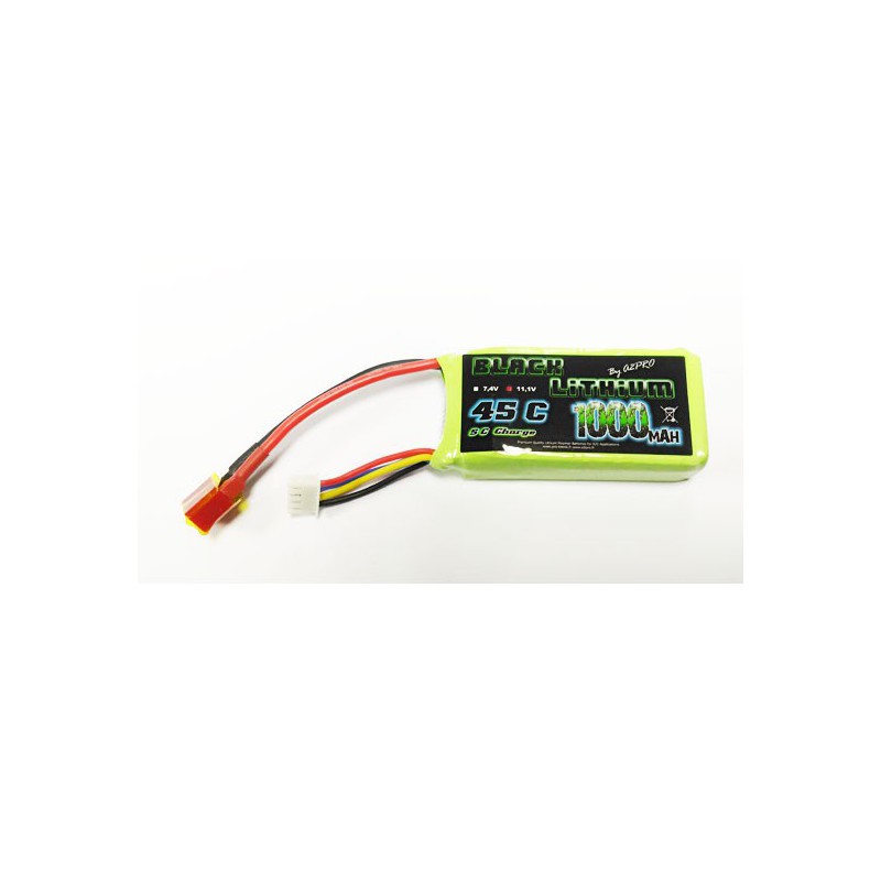 Lipo bati for radio -controlled lipo black lithium 1000mAh 45c 3s | Scientific-MHD