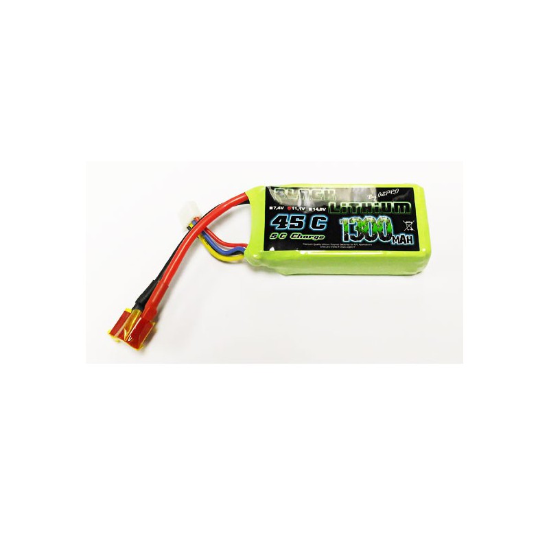 LIPO battery for radio controlled lipo black lithium 1300mAh 45c 3s Dean | Scientific-MHD