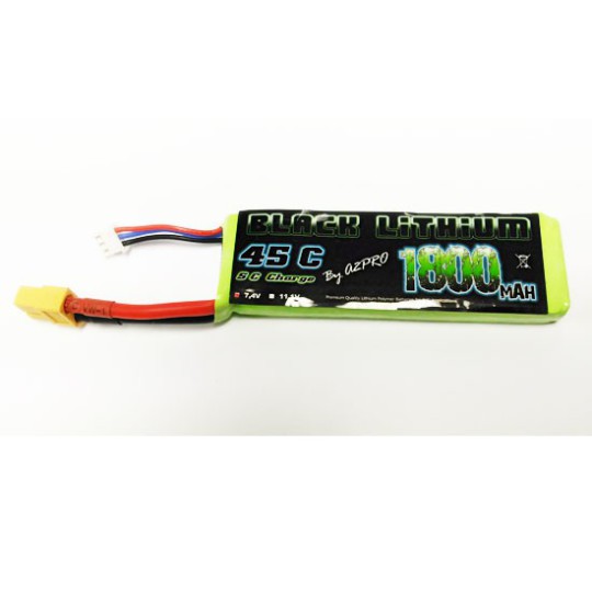 Lipo bati for radio -controlled lipo black lithium 1800mAh 45c 2s | Scientific-MHD