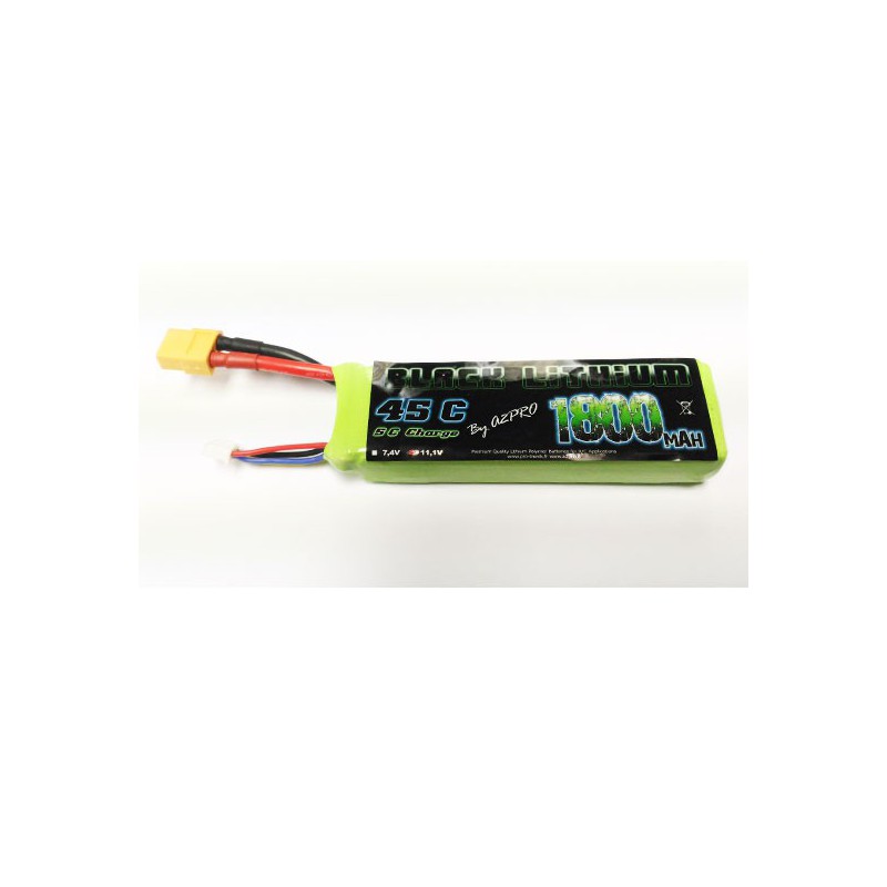 Lipo bati for radio -controlled lipo black lithium 1800mah 45c 3s | Scientific-MHD