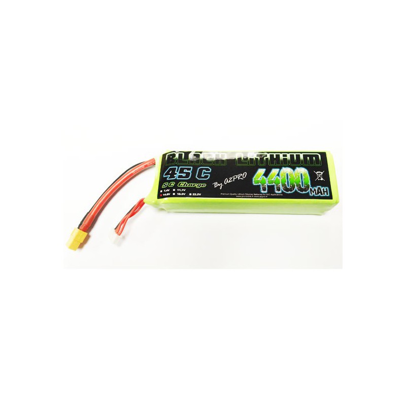 Lipo battery for radio -controlled lipo black lithium 4400mAh 45C 4S | Scientific-MHD