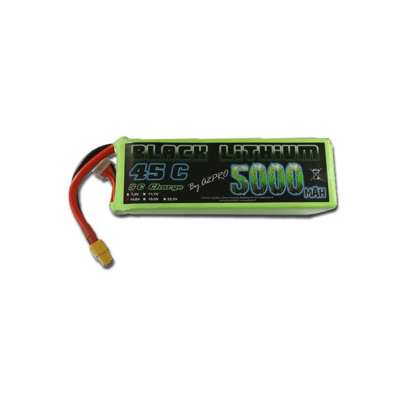 Lipo bati for radio -controlled Lipo Black Lithium 5000mAh 45C 4S | Scientific-MHD
