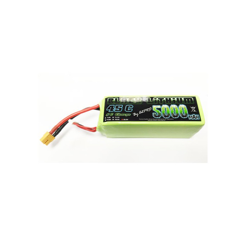 Lipo bati for radio -controlled lipo black lithium 5000mAh 45c 6s | Scientific-MHD