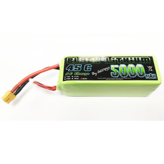 Lipo black lithium 5000mAh 45c 6s Lipo bati for radio -controlled lipo black lithium 5000mAh 45c 6s | Scientific-MHD