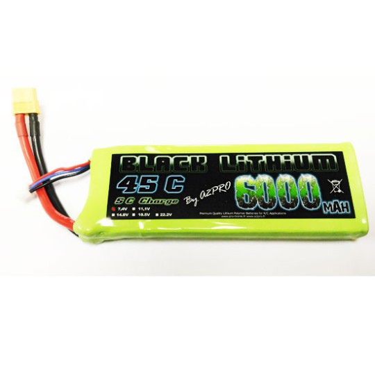 Lipo bati for radio -controlled lipo black lithium 6000mAh 45c 2s | Scientific-MHD