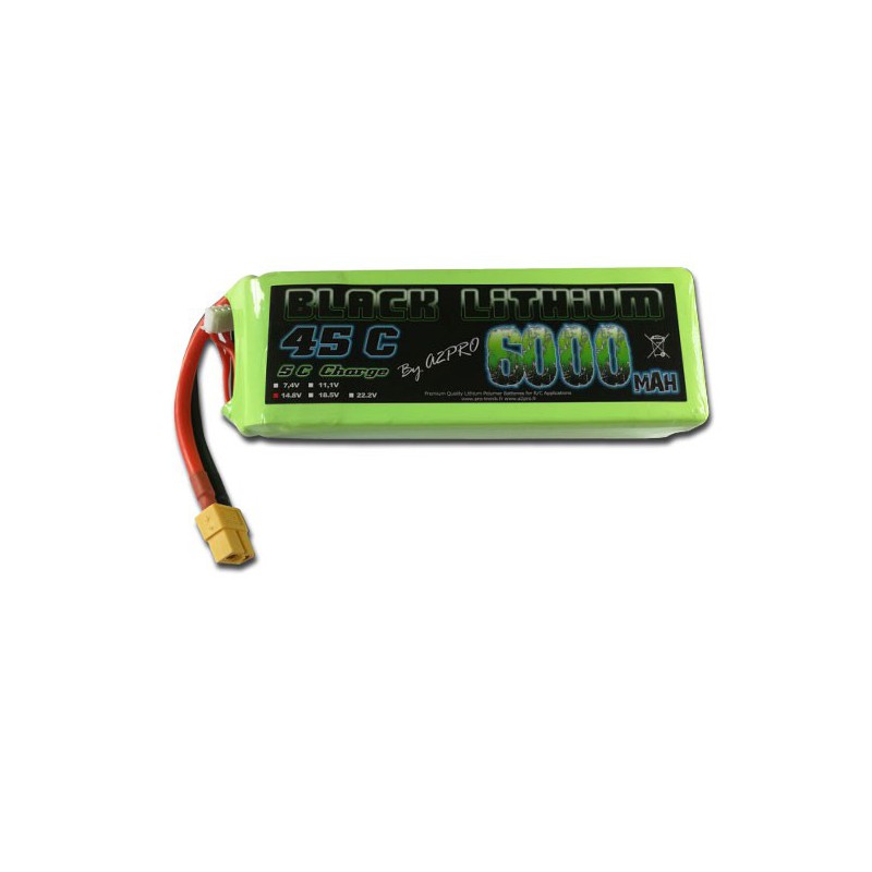 Lipo bati for radio -controlled Lipo Black Lithium 6000mAh 45C 4S | Scientific-MHD