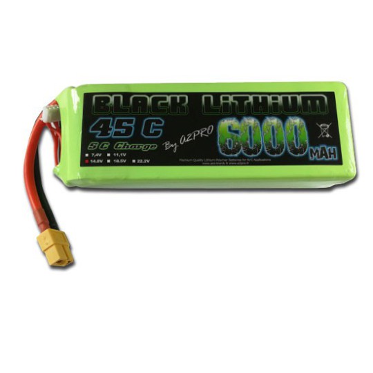 Lipo bati for radio -controlled Lipo Black Lithium 6000mAh 45C 4S | Scientific-MHD
