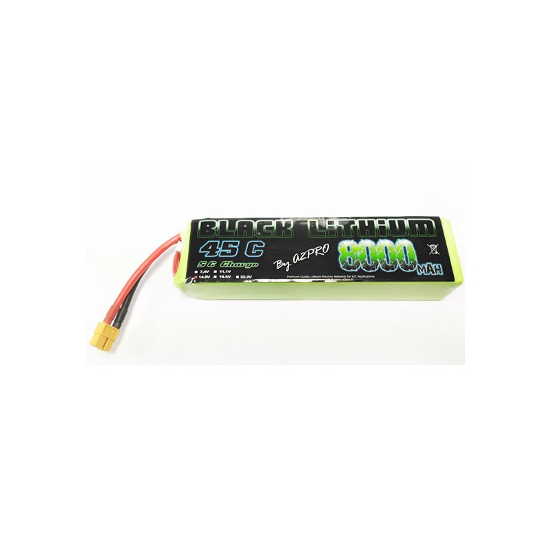 Lipo bati for radio -controlled lipo black lithium 8000mAh 45c 4S | Scientific-MHD