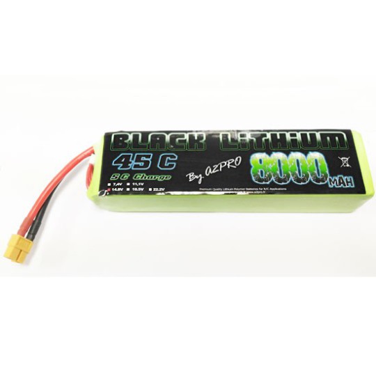 Lipo bati for radio -controlled lipo black lithium 8000mAh 45c 4S | Scientific-MHD