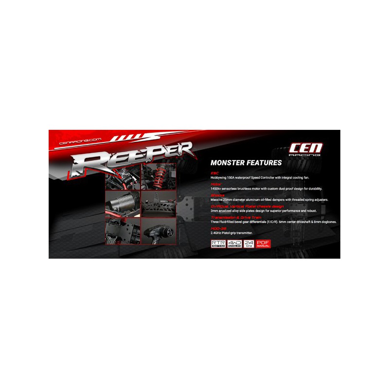 Radiocommandeous electric car combo reeper / lipo 60c | Scientific-MHD