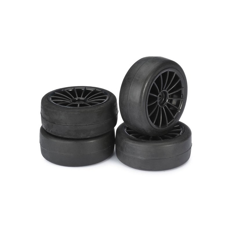 Radio -controlled car accessories Slick black 1/10 wheels | Scientific-MHD