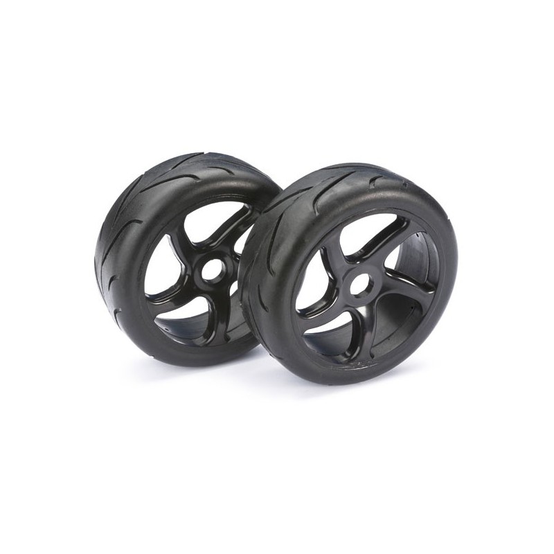 Radio -controlled car accessories pair 1/8 black track wheels | Scientific-MHD