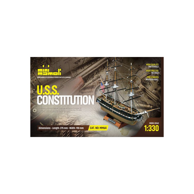 Static boat USS Constitution | Scientific-MHD