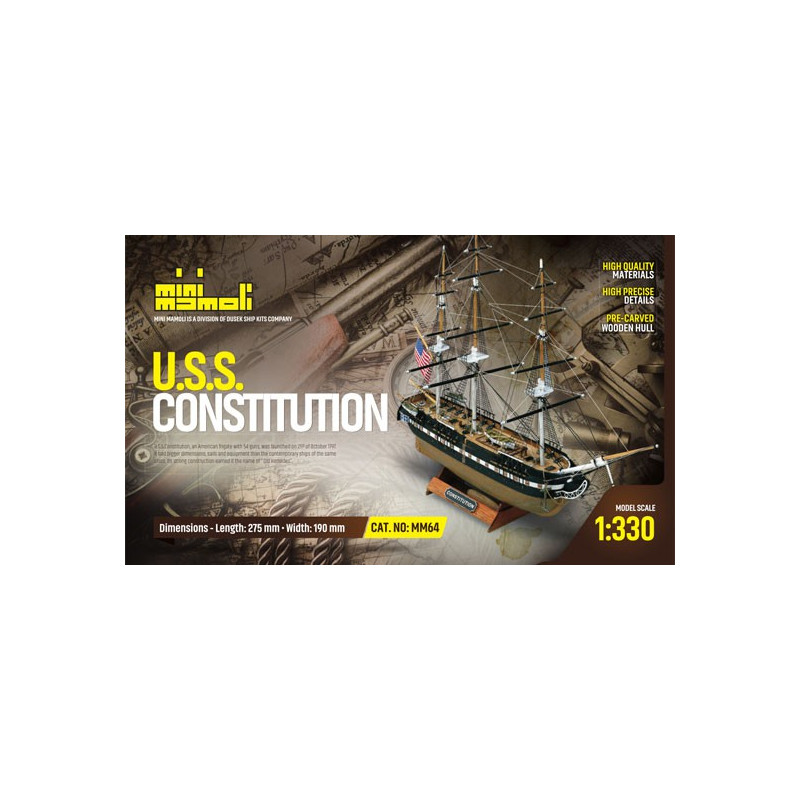 Static boat USS Constitution | Scientific-MHD