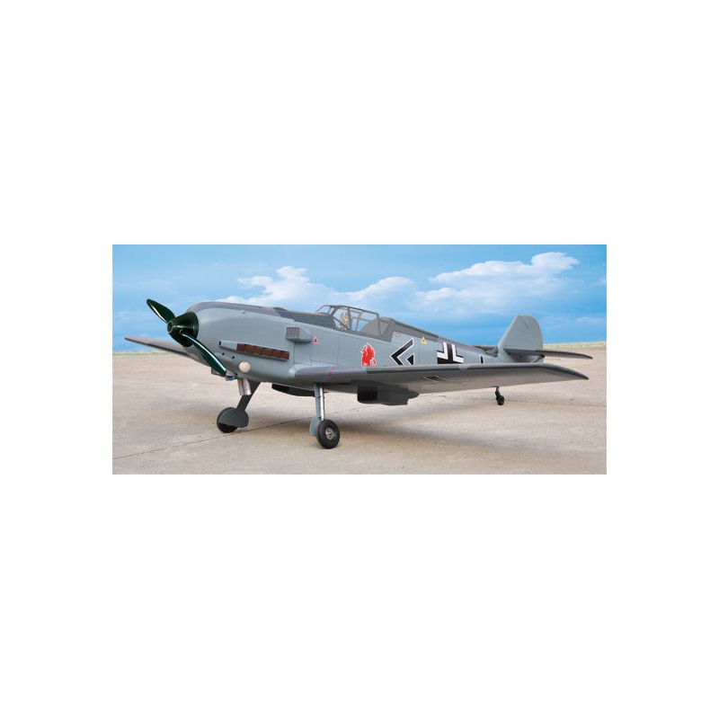 Mass radio -controlled thermal airplane. BF109E-3 50-55cc ARF | Scientific-MHD