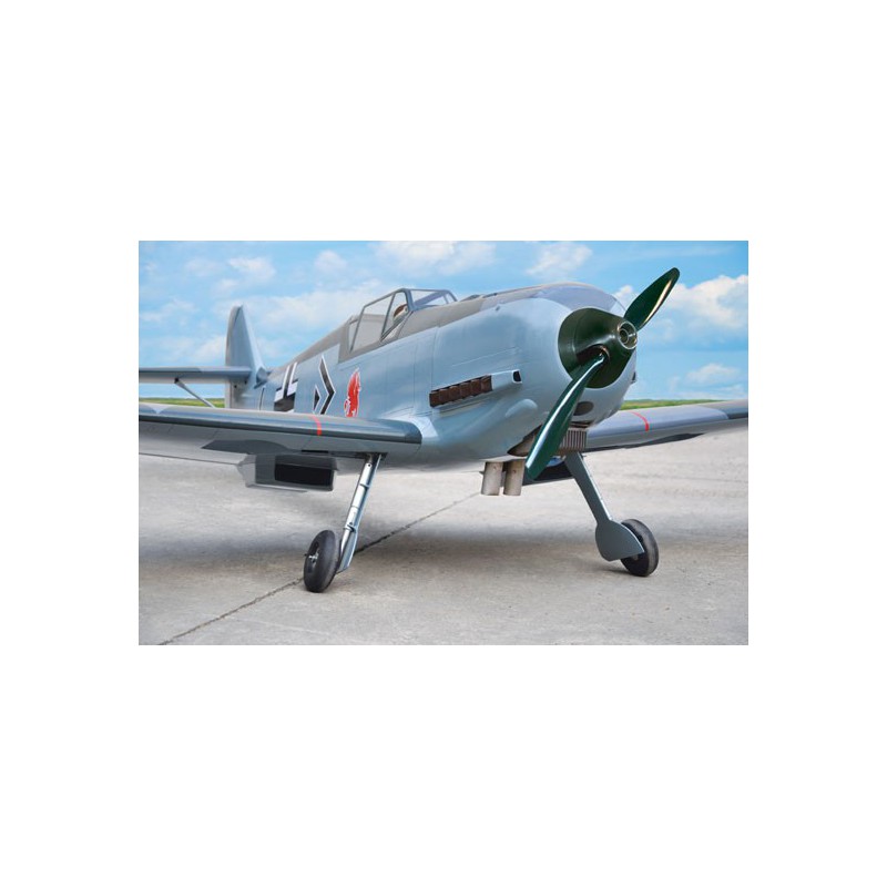 Mass radio -controlled thermal airplane. BF109E-3 50-55cc ARF | Scientific-MHD