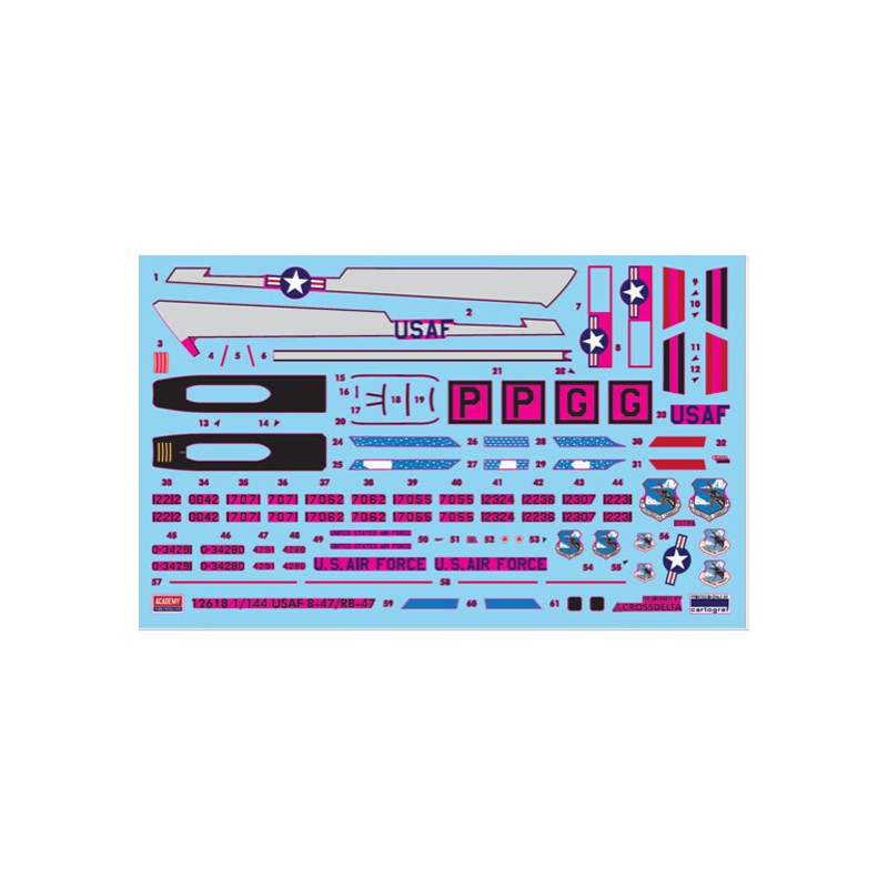 USAF plastic plane model B-47 306th BW 1/144 | Scientific-MHD