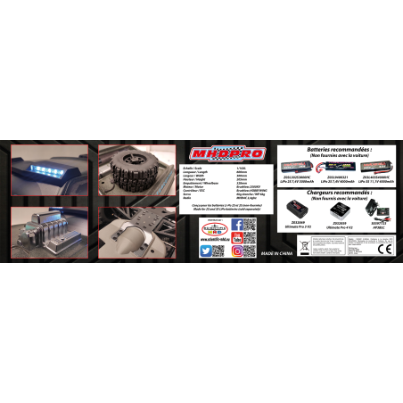 Draft car -controlled car interceptor black XL 1/10 | Scientific-MHD Draft car -controlled car interceptor black XL 1/10 | Scientific-MHD