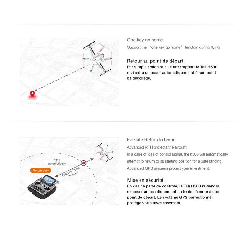 Radio -controlled drone for experienced Tali 500 RTF Mode 1 | Scientific-MHD