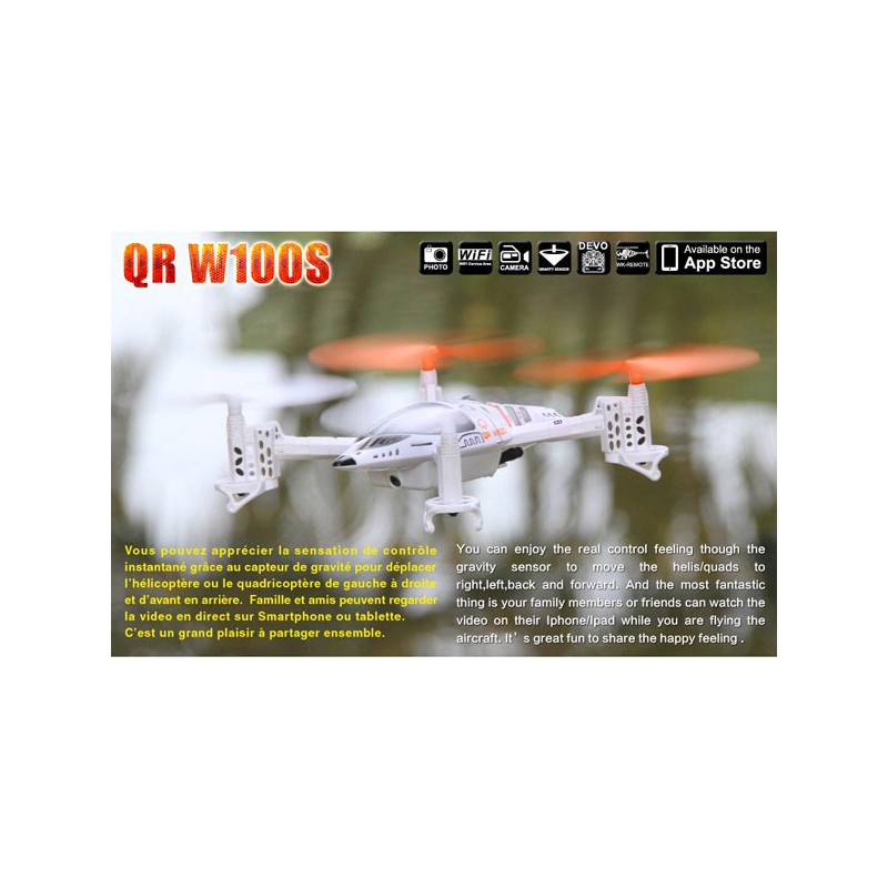 Radio -controlled drone for beginner drone QR 100WS Android Devo 4 Mode 1 | Scientific-MHD