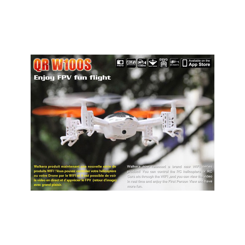 Radio -controlled drone for beginner drone QR 100WS Android Devo 4 Mode 1 | Scientific-MHD
