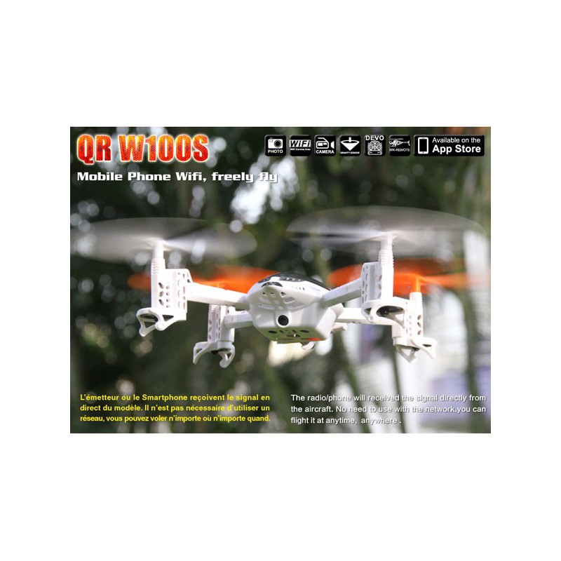 Radio -controlled drone for beginner drone QR 100WS Android Devo 4 Mode 1 | Scientific-MHD
