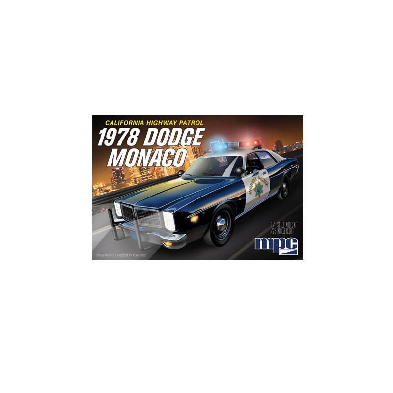 Plastic car model 1978 Dodge Monaco Chp Police Car 1/25 | Scientific-MHD