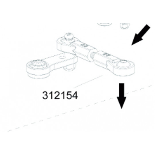 Part for thermal car all path 1/8 Servo/Sauve Servo connecting rod | Scientific-MHD