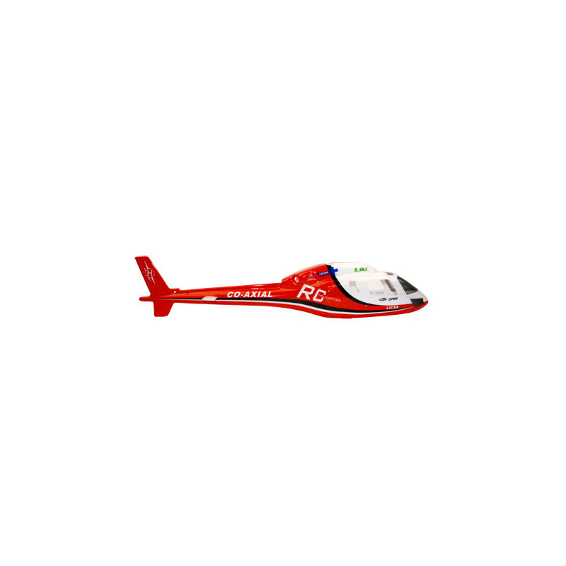 Part for electric helicopter fuselage Big Lama Red White | Scientific-MHD