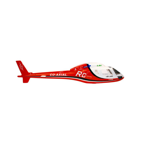 Part for electric helicopter fuselage Big Lama Red White | Scientific-MHD