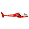 Part for electric helicopter fuselage Big Lama Red White | Scientific-MHD
