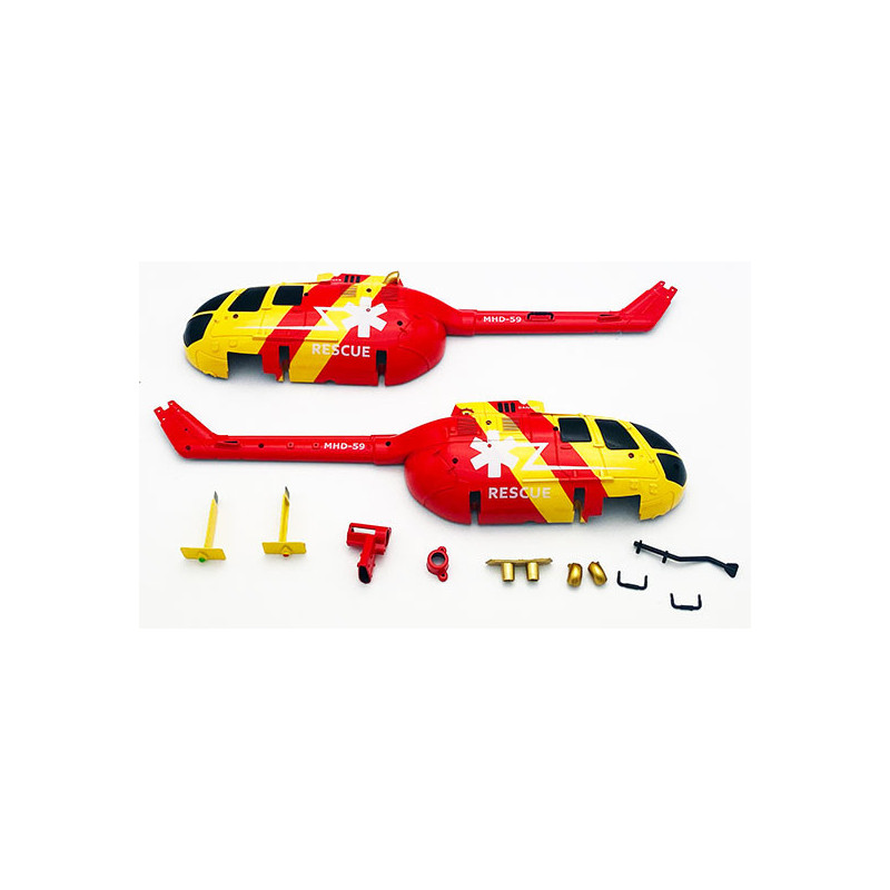 Piece for electric helicopter painting painted C400 | Scientific-MHD