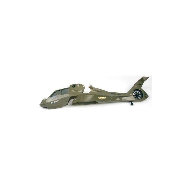 Piece for Electric Helicopter Fuselage Green Comanche | Scientific-MHD